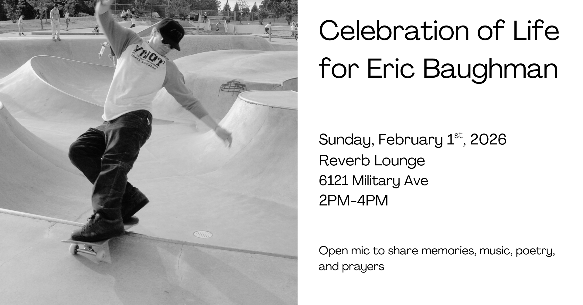 Celebration of Life for Eric Baughman